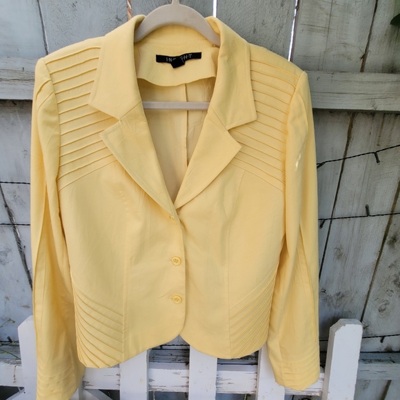 INSIGHT Yellow Button Down Blazer Size 10 - Picture 8 of 8